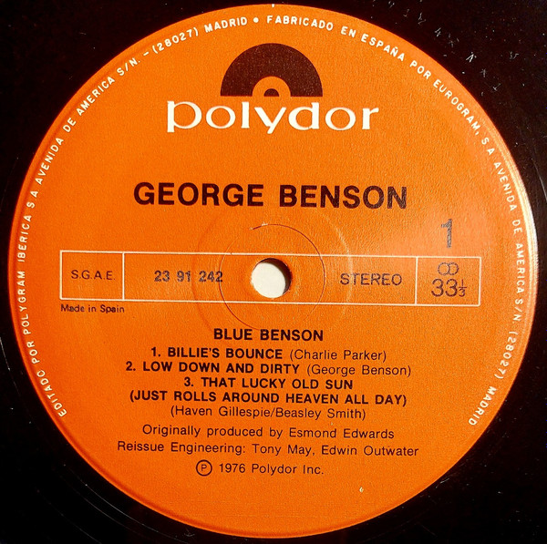 George Benson - Blue Benson | Polydor (23 91 242) - 3