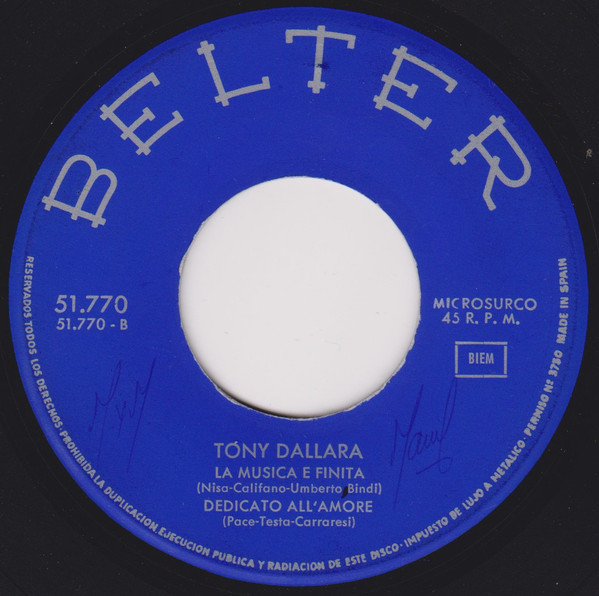 Tony Dallara - Io Per Amore | Belter (51.770) - 4