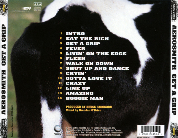 Aerosmith - Get A Grip [CD] | Geffen Records (GEFD 24455) - 3