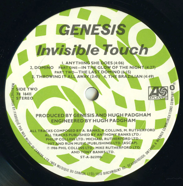 Genesis - Invisible Touch | Atlantic (78 16411) - 4