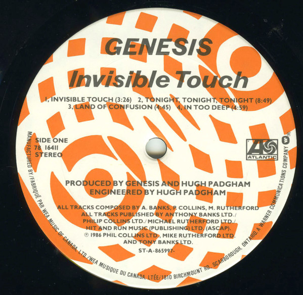 Genesis - Invisible Touch | Atlantic (78 16411) - 3
