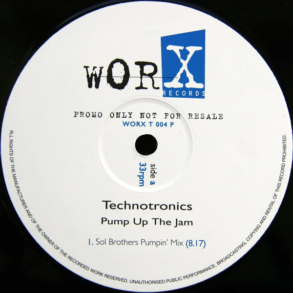 Technotronic - Pump Up The Jam '96 | Worx Records (WORX T 004 P) - 2