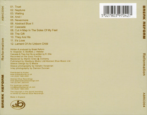 Break Reform - Reformation | Abstract Blue Recordings (ABRCD04) - 2
