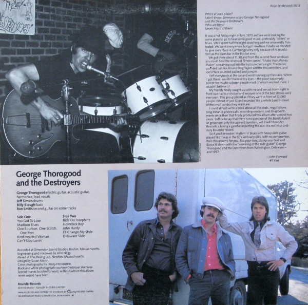 George Thorogood & The Destroyers - George Thorogood And The Destroyers | Rounder Records (R 3013) - 2