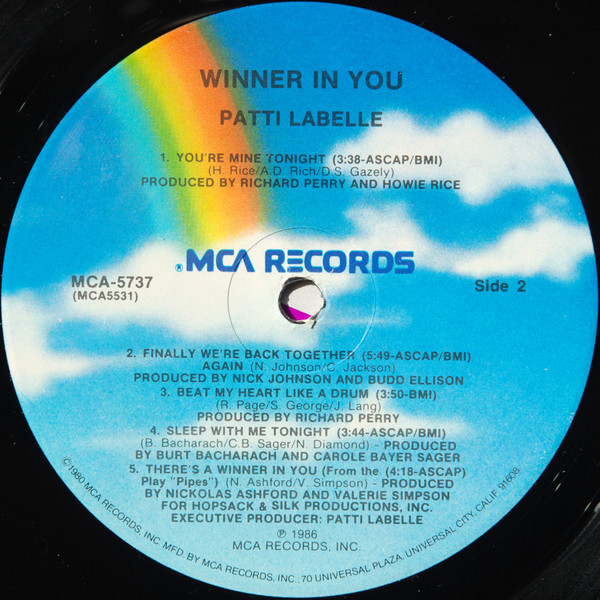 Patti LaBelle - Winner In You | MCA Records (MCA-5737) - 4 Patti LaBelle - Winner In You | MCA Records (MCA-5737) - 4