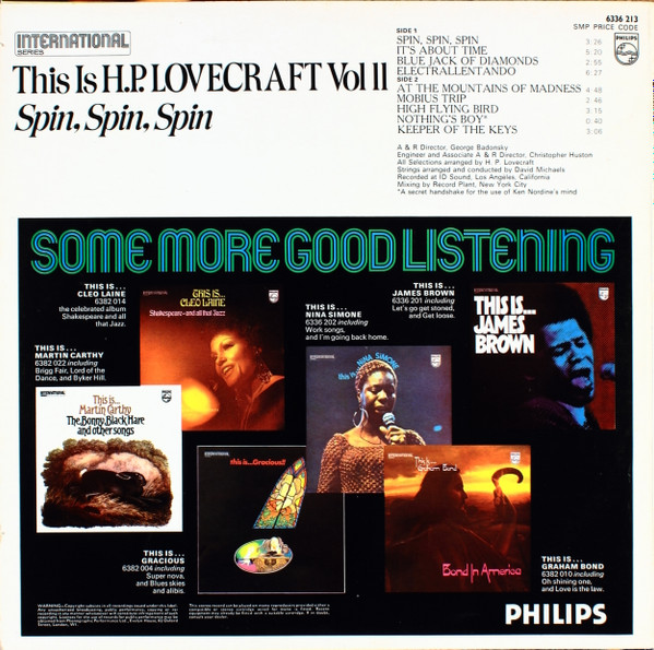 HP Lovecraft - This Is H.P. Lovecraft Vol II (Spin, Spin, Spin) | Philips (6336 213) - 2 HP Lovecraft - This Is H.P. Lovecraft Vol II (Spin, Spin, Spin) | Philips (6336 213) - 2