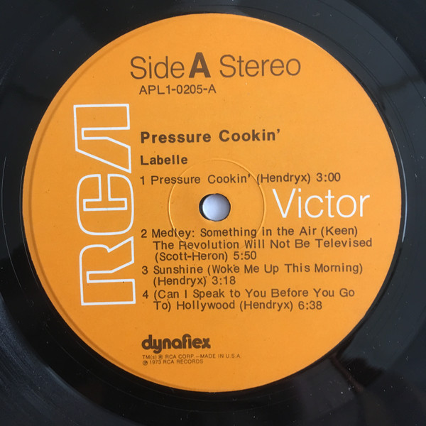 Labelle - Pressure Cookin' | RCA (APL1-0205) - 3 Labelle - Pressure Cookin' | RCA (APL1-0205) - 3