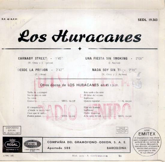 Los Huracanes - Carnaby Street | Regal (SEDL 19.563) - 2