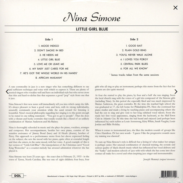 Nina Simone - Little Girl Blue | DOL (DOL712HG) - 3 Nina Simone - Little Girl Blue | DOL (DOL712HG) - 3