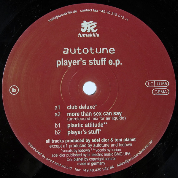 Autotune - Player's Stuff E.P. | Fumakilla (fuma 07) - main