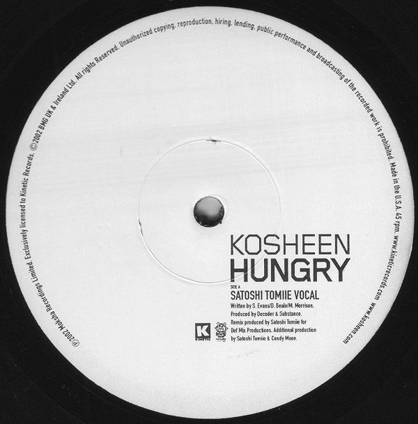 Kosheen - Hungry (Satoshi Tomiie Remixes) | Kinetic Records (67728-54722-1)