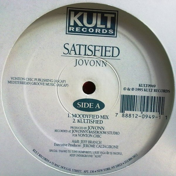 Jovonn - Satisfied | Kult Records (KULT0949)