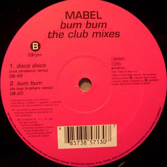 Mabel - Bum Bum (The Club Mixes) | WEA (8573 85713-0) - 2