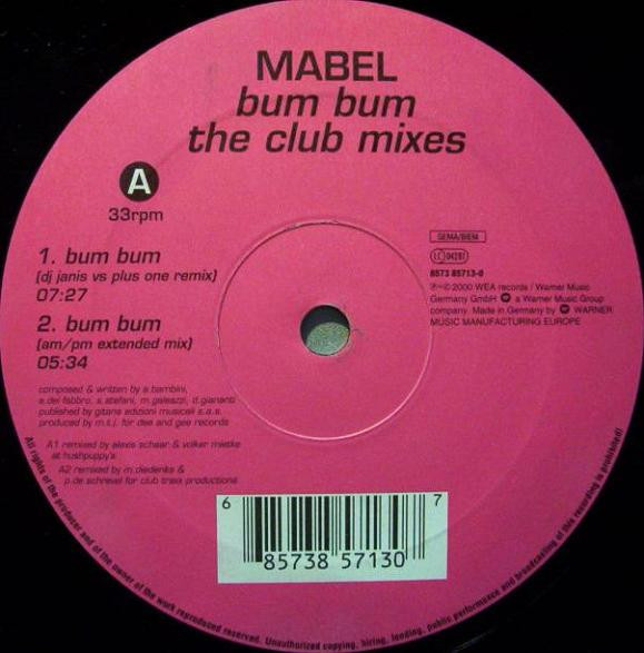 Mabel - Bum Bum (The Club Mixes) | WEA (8573 85713-0) - main
