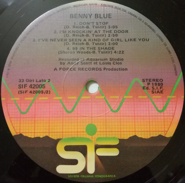 Benny Blue - Benny Blue | Società Italiana Fonografica (SIF 42005) - 4