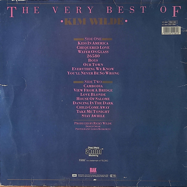 Kim Wilde - The Very Best Of Kim Wilde | RAK (1C 064-2601081) - 2 Kim Wilde - The Very Best Of Kim Wilde | RAK (1C 064-2601081) - 2