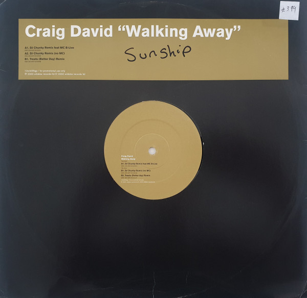 Craig David - Walking Away | Wildstar Records (12WILD35GP)