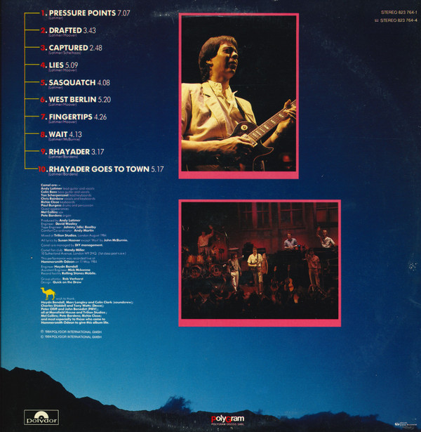 Camel - Pressure Points | Polydor (823 764-1) - 2