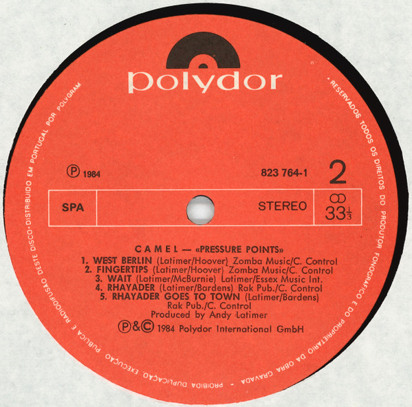 Camel - Pressure Points | Polydor (823 764-1) - 3