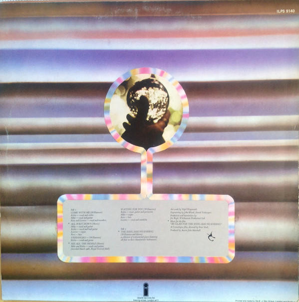 The Incredible String Band - Be Glad For The Song Has No Ending | Island Records (ILPS 9140) - 2