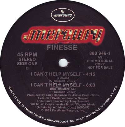 Finesse - I Can't Help Myself | Mercury (880 946-1) - 2