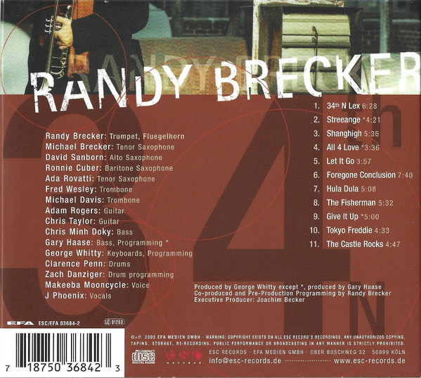 Randy Brecker - 34th N Lex | ESC Records (ESC/EFA 03684-2) - 2