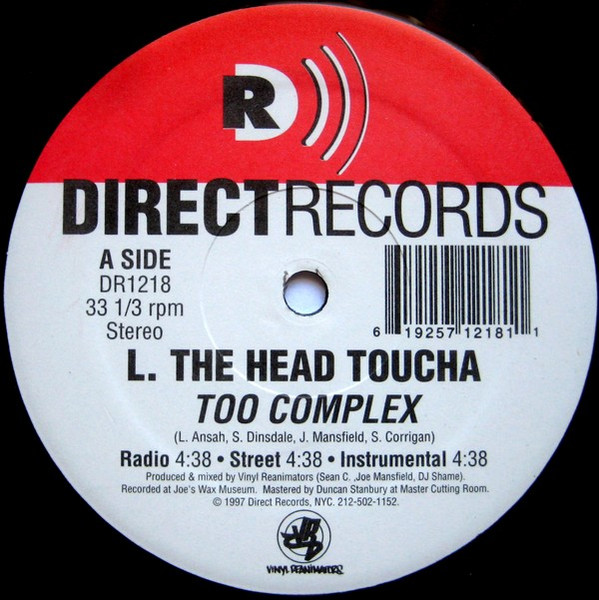 L Da Headtoucha - Too Complex / It's Your Life | Direct Records (DR1218)