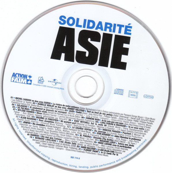 Various - Solidarité Asie | Universal Licensing Music (ULM) (982 774-9) - 3