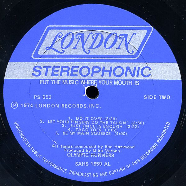 Olympic Runners - Put The Music Where Your Mouth Is | London Records (PS 653) - 4 Olympic Runners - Put The Music Where Your Mouth Is | London Records (PS 653) - 4