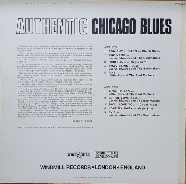 Various - Authentic Chicago Blues | Windmill (WMD 124) - 2 Various - Authentic Chicago Blues | Windmill (WMD 124) - 2