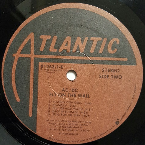 AC/DC - Fly On The Wall | Atlantic (7 81263-1-E)