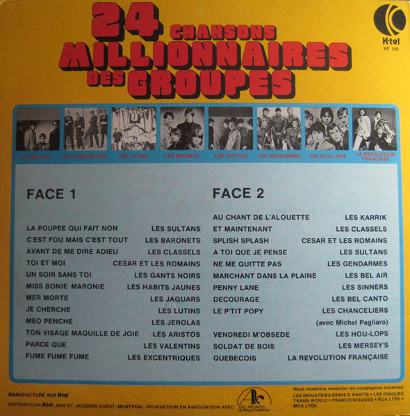 Various - 24 Chansons Millionnaires Des Groupes | K-Tel (KF105) - 2 Various - 24 Chansons Millionnaires Des Groupes | K-Tel (KF105) - 2