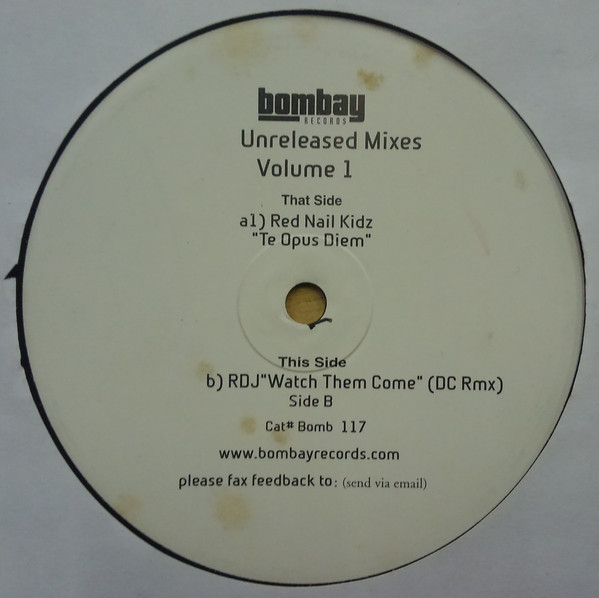 Various - Unreleased Mixes Volume 01 | Bombay Records (BOMB 117)