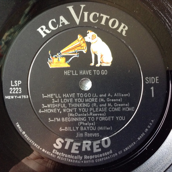 Jim Reeves - He'll Have To Go | RCA Victor (LSP-2223(e)) - 2