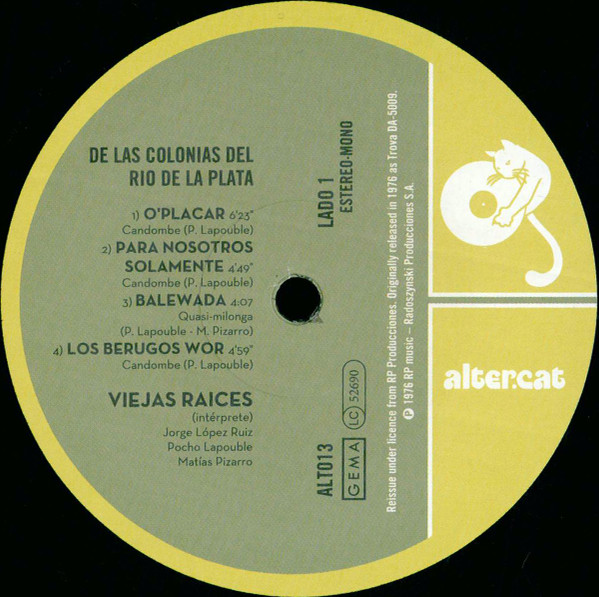 Viejas Raices - De Las Colonias Del Río De La Plata | Altercat Records (ALT013) - 4 Viejas Raices - De Las Colonias Del Río De La Plata | Altercat Records (ALT013) - 4