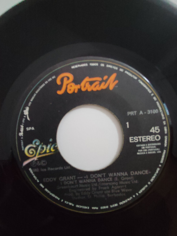 Eddy Grant - I Don't Wanna Dance | Epic (PRT A-3100) - 2