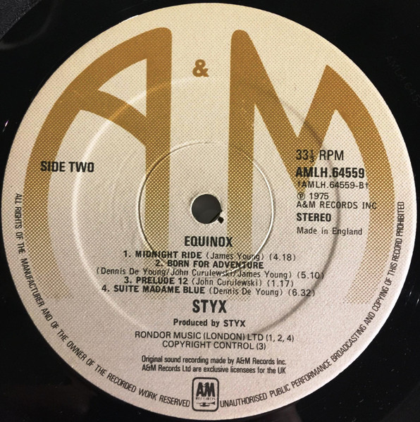 Styx - Equinox | A&M Records (AMLH 64559) - 3 Styx - Equinox | A&M Records (AMLH 64559) - 3