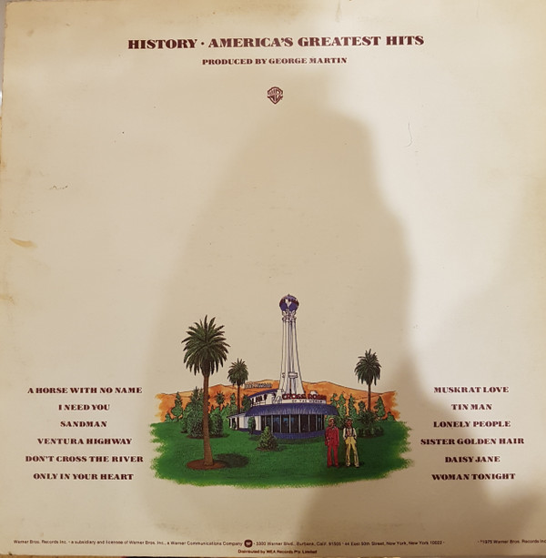 America - History / America's Greatest Hits | Warner Bros. Records (BS 2894) - 2