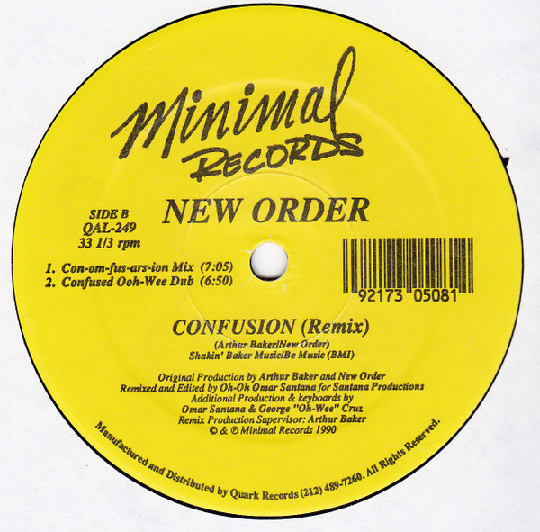 New Order - Confusion (Remix) | Minimal Records (QAL-249) - 2 New Order - Confusion (Remix) | Minimal Records (QAL-249) - 2