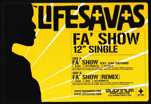 Lifesavas - Fa' Show | Quannum Projects (QP 055) - main