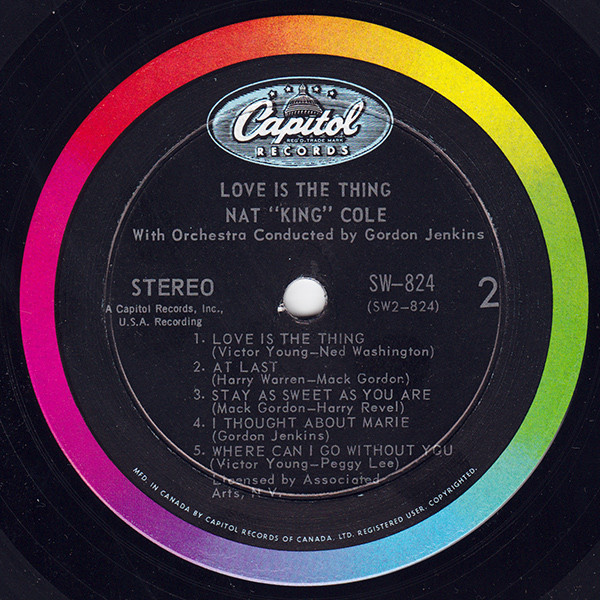 Nat King Cole - Love Is The Thing | Capitol Records (SW-824) - 4 Nat King Cole - Love Is The Thing | Capitol Records (SW-824) - 4