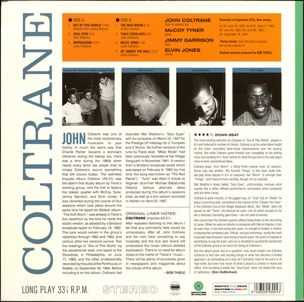 John Coltrane - Coltrane | WaxTime In Color (950724) - 3 John Coltrane - Coltrane | WaxTime In Color (950724) - 3