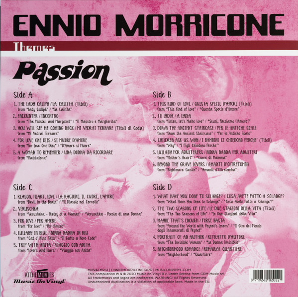 Ennio Morricone - Passion | Music On Vinyl (MOVATM261) - 2 Ennio Morricone - Passion | Music On Vinyl (MOVATM261) - 2