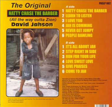 David Jahson - Natty Chase The Barber | Pick A Skill Music (PASLP 002) - 2 David Jahson - Natty Chase The Barber | Pick A Skill Music (PASLP 002) - 2