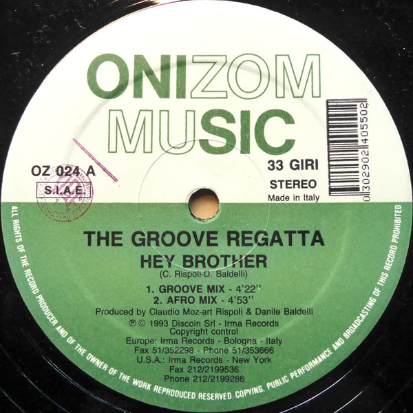 The Groove Regatta - Hey Brother | Onizom Music (OZ 024) - main The Groove Regatta - Hey Brother | Onizom Music (OZ 024) - main