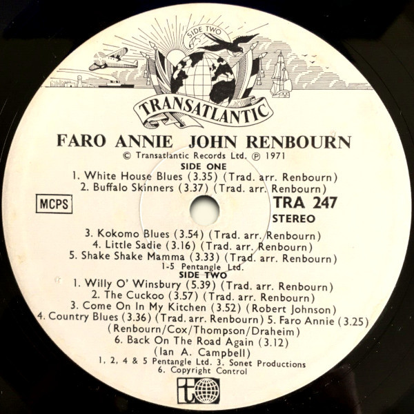 John Renbourn - Faro Annie | Transatlantic Records (TRA 247) - 4