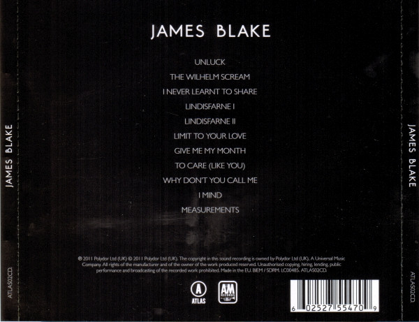 James Blake - James Blake | Atlas Recordings (ATLAS02CD) - 2
