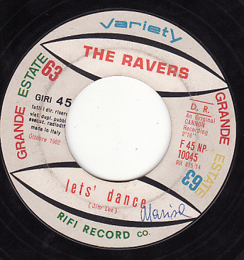 The Ravers / Frank Bacon - Let's Dance / Sheila | Variety (F 45 NP-10045) - 3