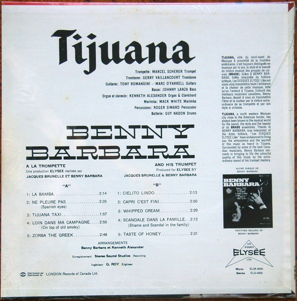 Benny Barbara - Tijuana | Elysée (ELM-2002) - 2