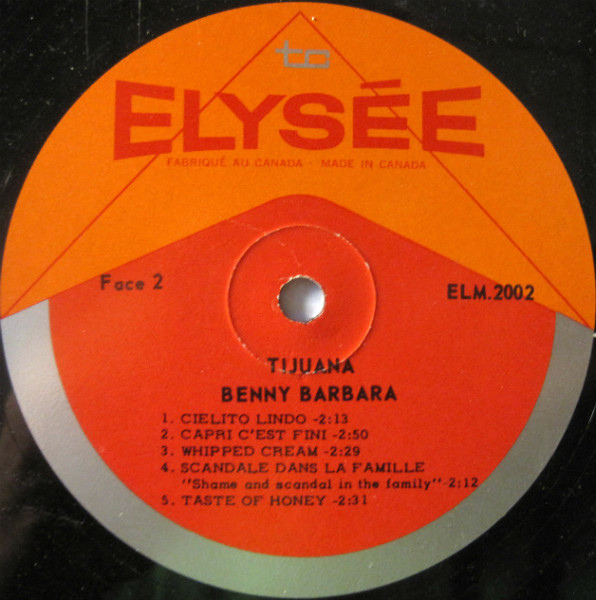 Benny Barbara - Tijuana | Elysée (ELM-2002) - 4